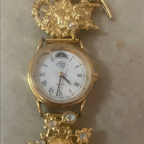Kirks Folly Gold Charm Bracelet Watch - Picture 2 of 8